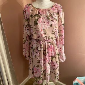 Plus size floral dress